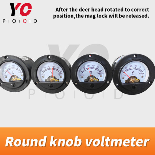 Escape room round knob voltmeter