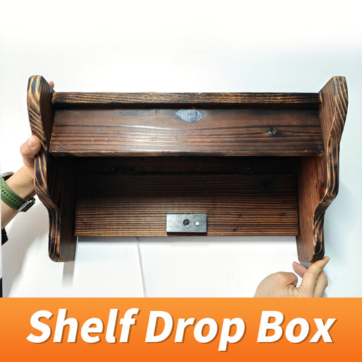 Escape room wall shelf