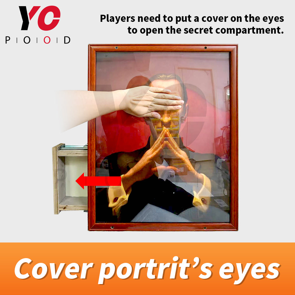 Cover portrit's eyes escape room props