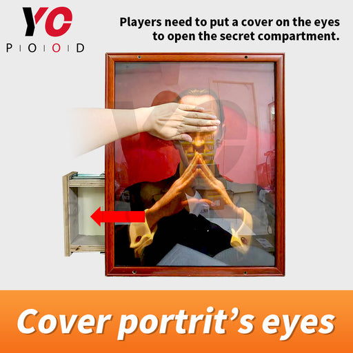 Cover portrit's eyes escape room props