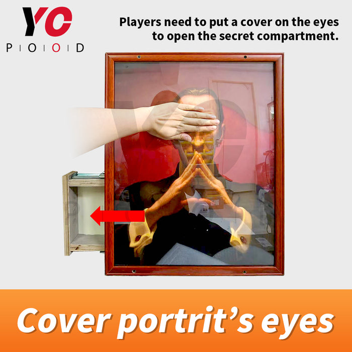 Cover portrit's eyes escape room props