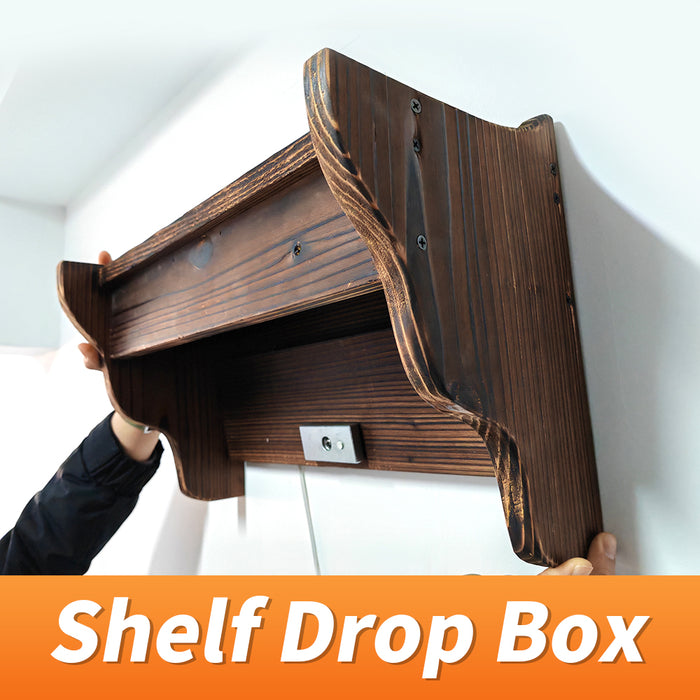 Escape room wall shelf
