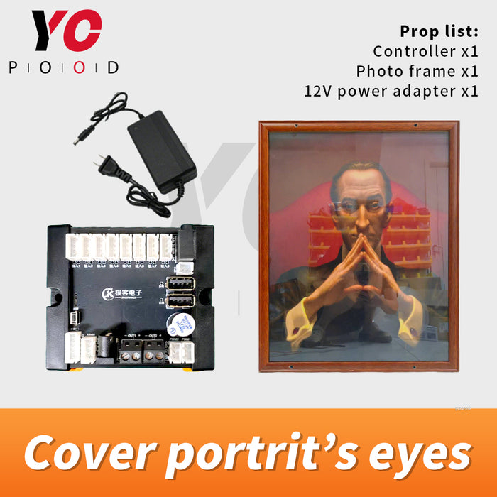 Cover portrit's eyes escape room props