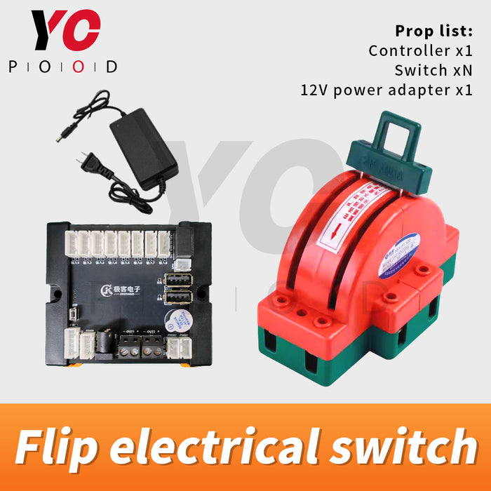Flip electrical switch escape room game