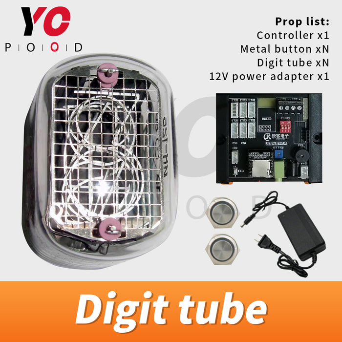 Lighting digit tube for escape room