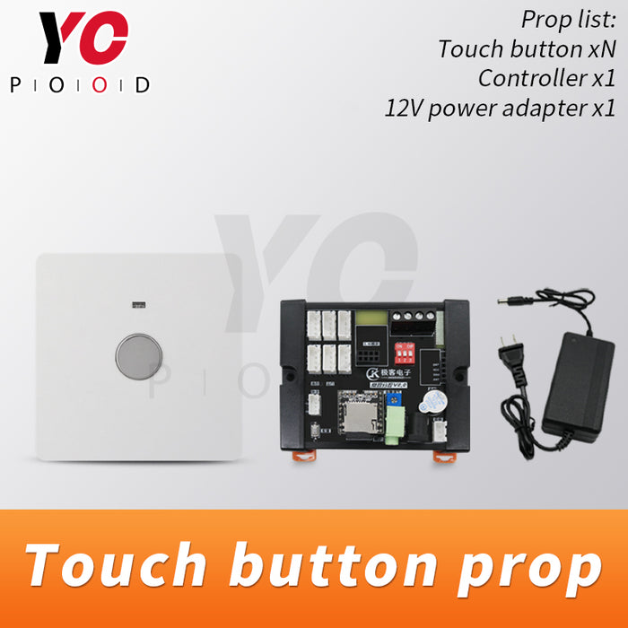 Touch button unlock escape room props