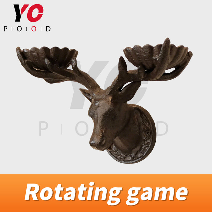 Rotating game with deer head