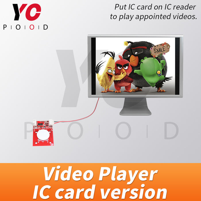 Escape room video player RFID version put IC card on RFID to trigger video playing