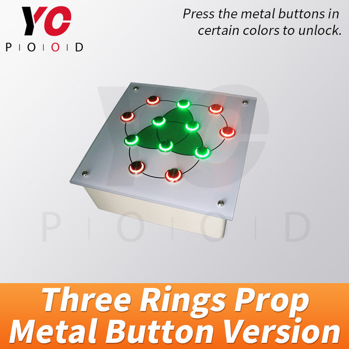 Three Rings Prop Metal Button Edition real room escape Supplier YOPOOD