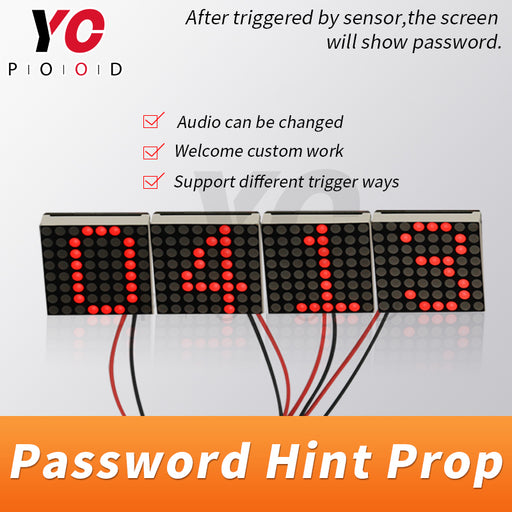 Password hint escape room prop