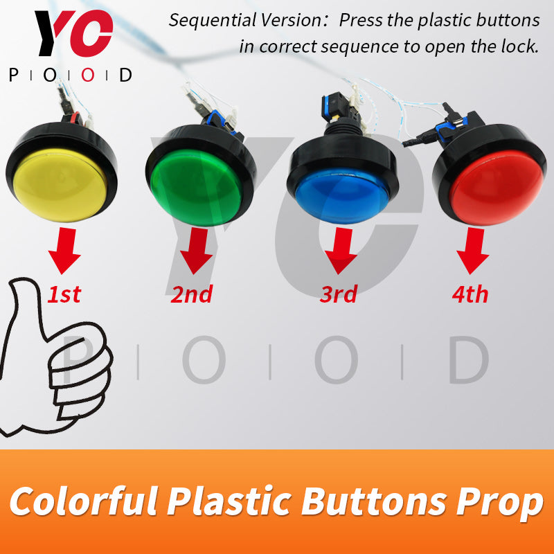 Colorful Plastic Buttons Escape Room Prop Supplier DIY YOPOOD