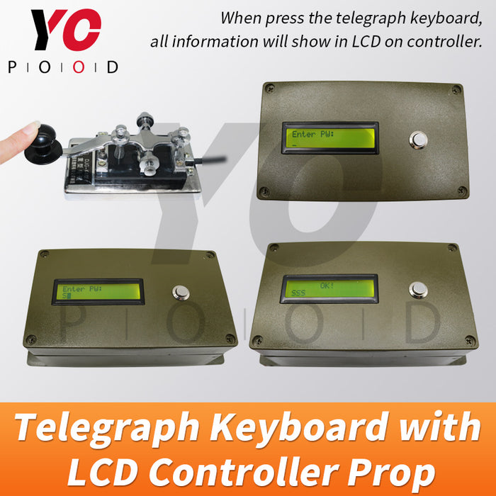 Telegraph Keyboard with LCD Controller Prop  Escape Room YOPOOD