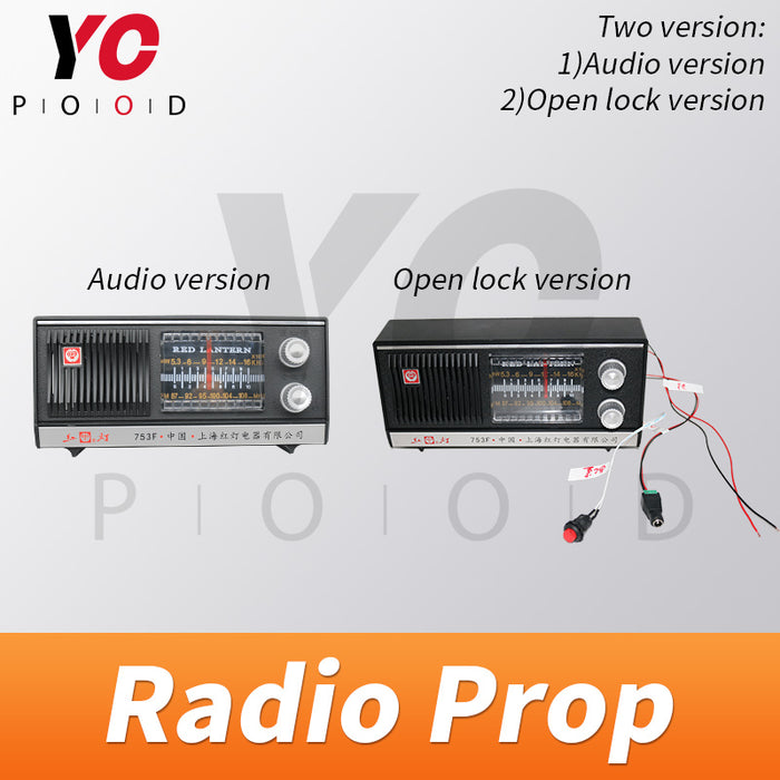 Escape room devices radio prop adjust radio to right channel to get the clue or open lock