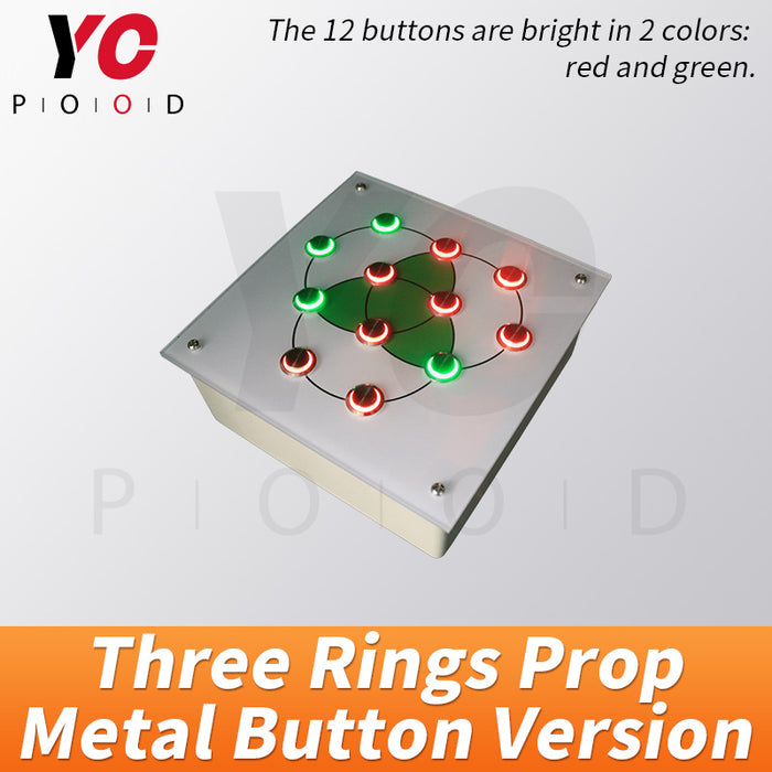 Three Rings Prop Metal Button Edition real room escape Supplier YOPOOD