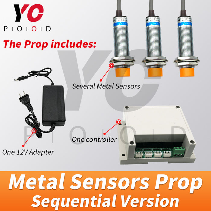 Sequential Version Metal Sensors Prop Escape Room Game Supplies YOPOOD