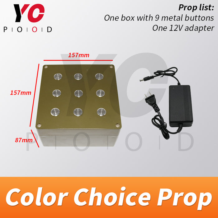 Color Choice Prop press button in correct color to open lock Escape Room Props