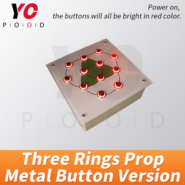 Three Rings Prop Metal Button Edition real room escape Supplier YOPOOD
