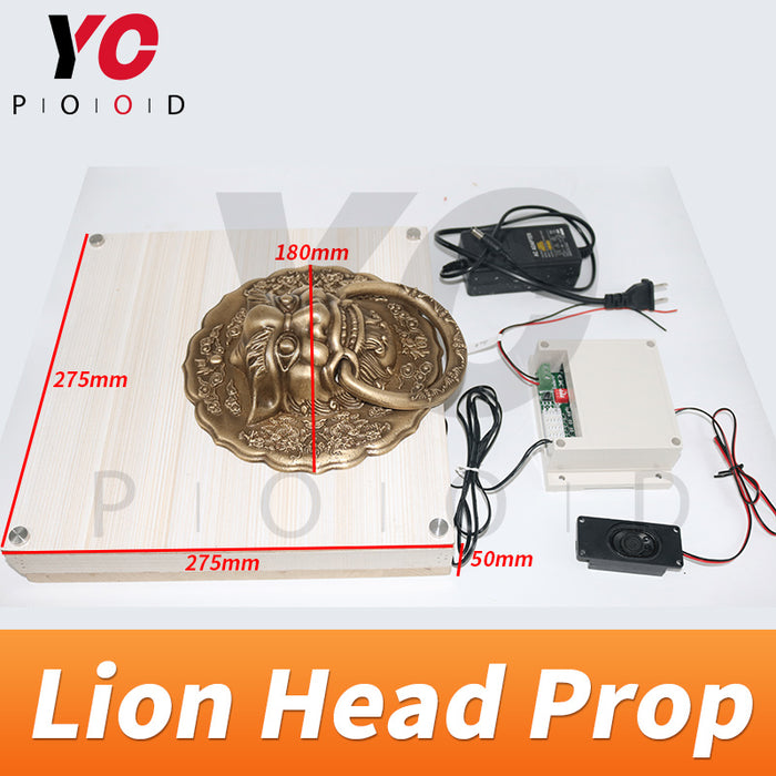 Lion Head Prop Rotating the head to right position to open lock Room Escape Prop