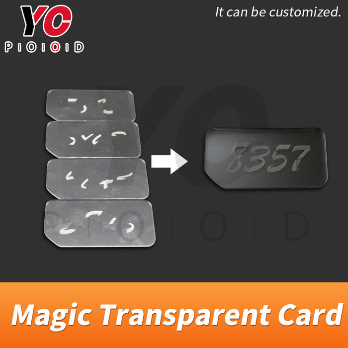 Real life escape room magic clear cards
