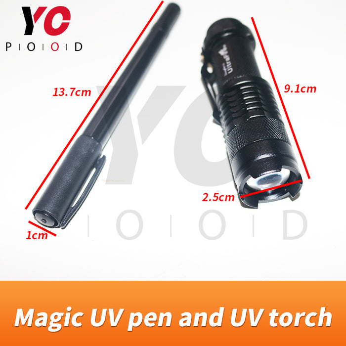 Magic UV pen and torch use amazing glasses to find invisible clue chamber room game