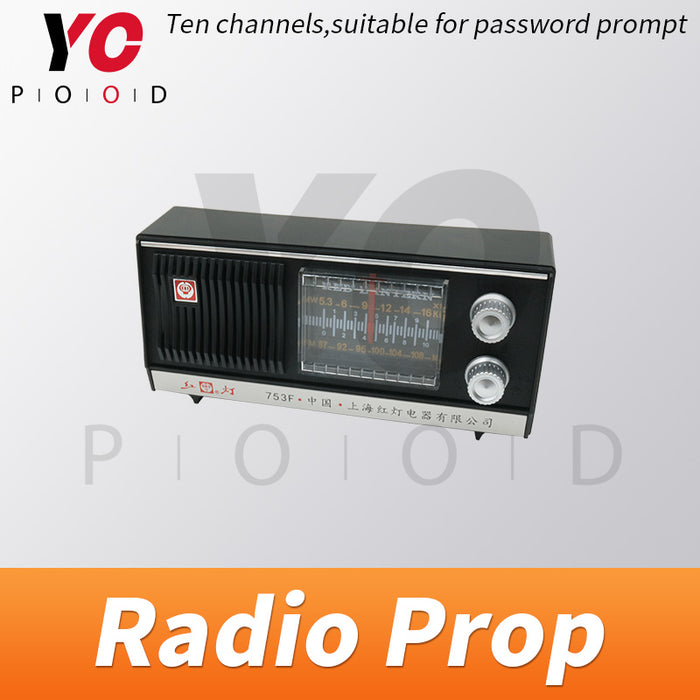 Escape room devices radio prop adjust radio to right channel to get the clue or open lock