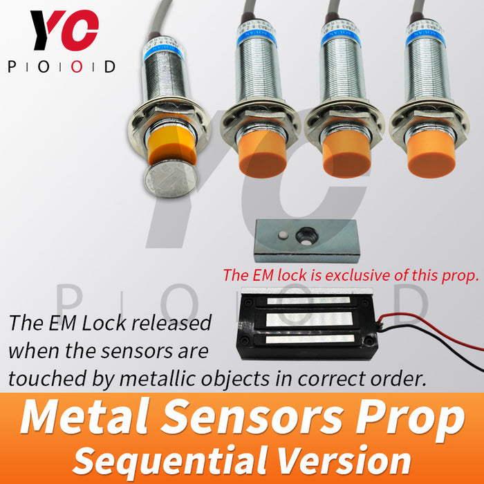 Sequential Version Metal Sensors Prop Escape Room Game Supplies YOPOOD