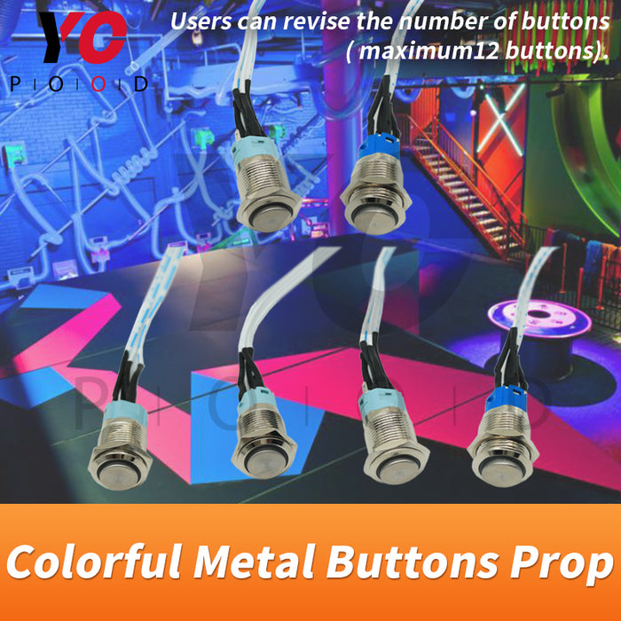 Sequence Colorful Metal Buttons Prop Escape Room supplier YOPOOD
