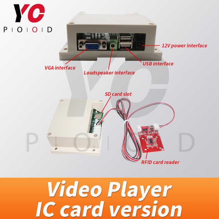 Escape room video player RFID version put IC card on RFID to trigger video playing