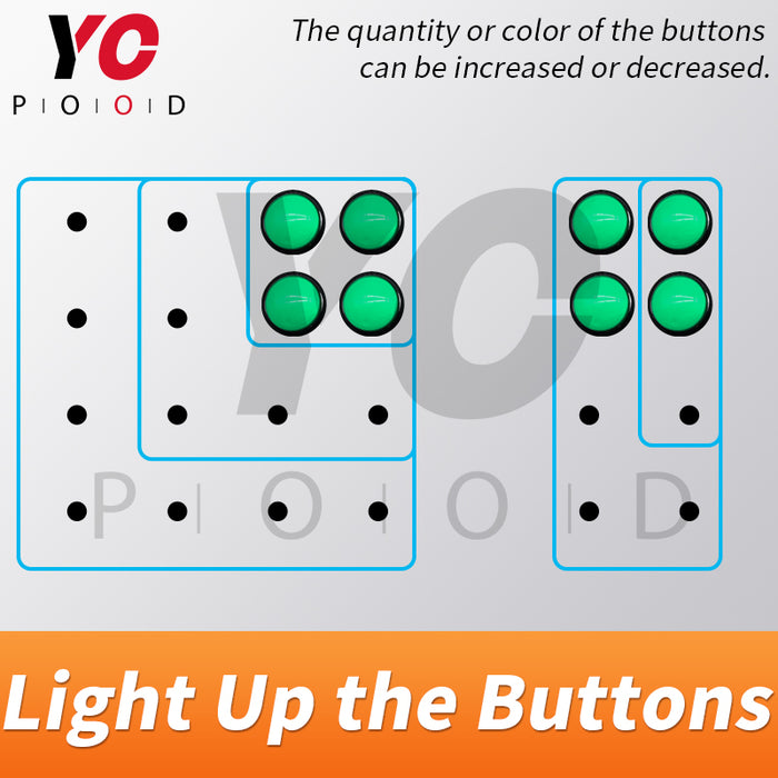 Several Colorful buttons Prop Escape room light up buttons YOPOOD