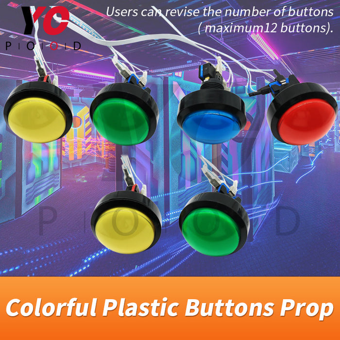 Colorful Plastic Buttons Escape Room Prop Supplier DIY YOPOOD