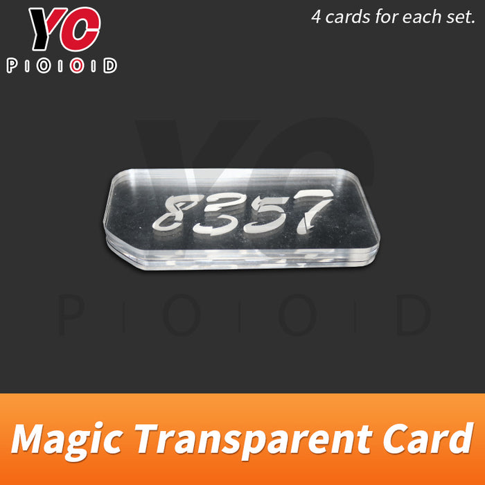 Real life escape room magic clear cards