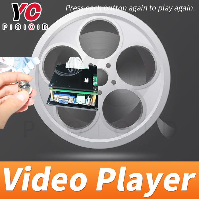 Video player metal button version Room Escape Prop Supplier DIY YOPOOD