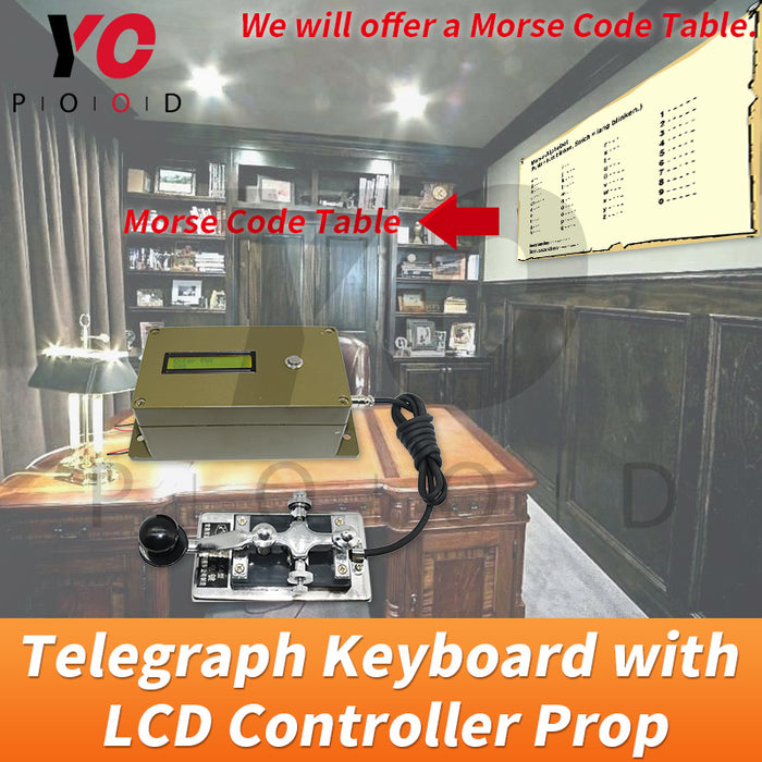 Telegraph Keyboard with LCD Controller Prop  Escape Room YOPOOD