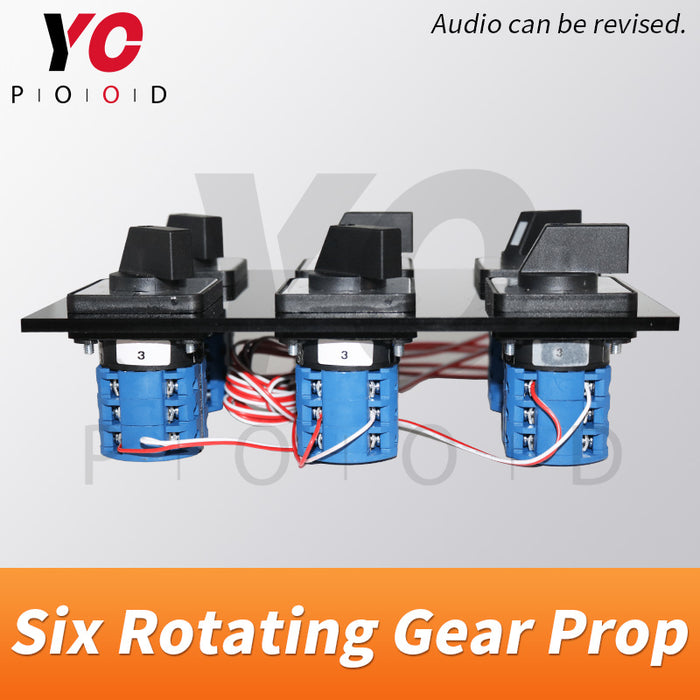 Live-action escape room rotating gear prop turn each gears to specified number to open lock
